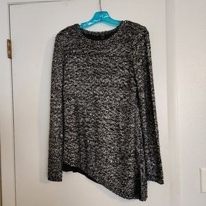Sequined Silver & Black Sweater